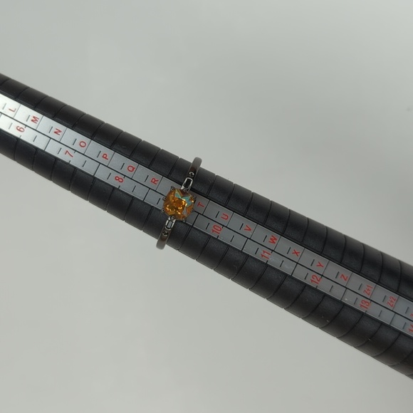 Fragrant Jewels Size 9 Ring Lump of Coal Orange and Black - Picture 4 of 4